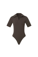 Tregonfly-BENE – BROWN POLO BODYSUIT-FRONT