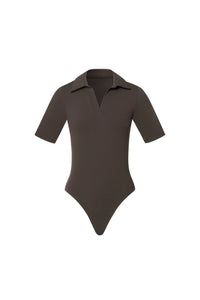Tregonfly-BENE – BROWN POLO BODYSUIT-FRONT