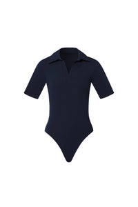Tregonfly-BENE – BLACK POLO BODYSUIT-FRONT